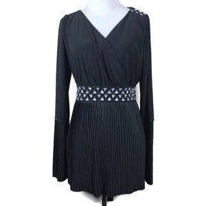 Kaily K. Babydoll Pleated Blouse